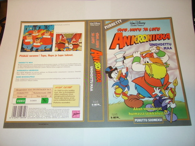 Vhs kansipaperi Fix Tupu Hupu ja Lupu ANKRONIKKA Unohdettu..