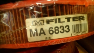 MA6833 Ilmansuodatin M-Filter Mazda 323