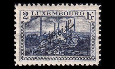 Luxemburg 122 ** Virkamerkki maisema 2 Fr (1922)