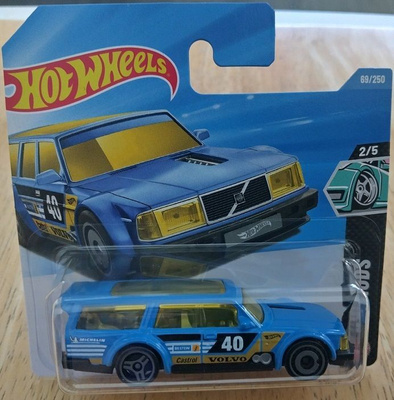 Volvo 240 Drift Wagon 5 door Blue 1986 Hot Wheels 1:64