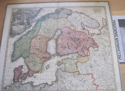 VANHA Kartta Skandinavia Suomi ym 1700-l Baptist Homann