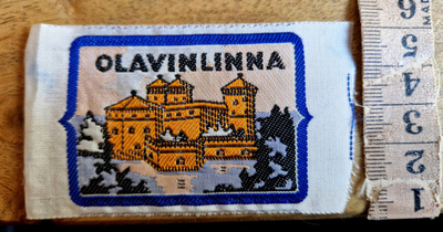 Olavinlinna vintage kangasmerkki