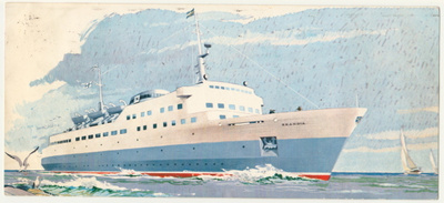 Laivakortti Silja Line M/S Skandia 1961