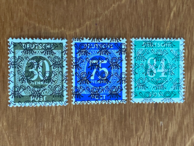 SAKSA 1948 BRITTI/AMERIKKA SEKTORI MERKIT**