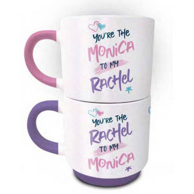 FRIENDS MONICA AND RACHEL STACKABLE MUGS	(75 419)	2 mukia,pi