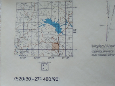 KARTTA SODANKYLÄ PEURASUVANTO 1:20 000