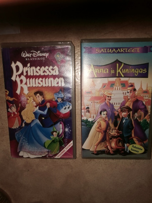 VHS videokasetti 2 kpl, Anna ja kuningas &Prinsessa Ruusunen