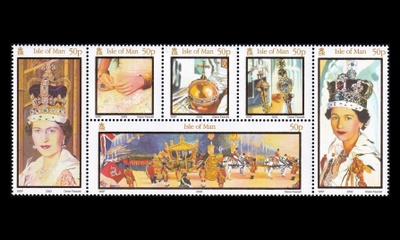 Mansaari 1045-50sb ** Elizabeth II:n kruunajaisista 50v (200