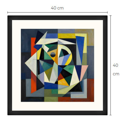Uusi uniikki kubismi art print taulu 40 cm x 40 cm