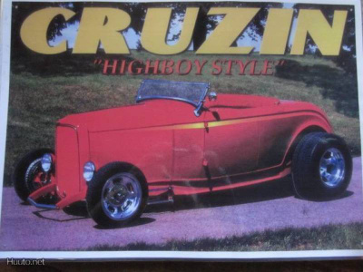 Laminoitu CRUZIN Ford 1932 Highboy hot rod. Koko A4