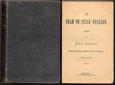 Gaboriau, Emile: En dram ur stora verlden 1-2 (1.uppl.,1877)