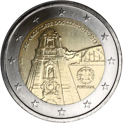 Portugali 2013 2 € Torre dos Clérigos UNC