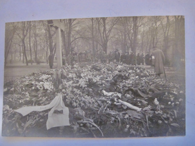 VANHA Valokuva Helsinki Saksalaisten Hautajaiset 1918