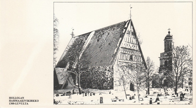Postikortti, HOLLOLA, Harmaakivikirkko, kaksoiskortti
