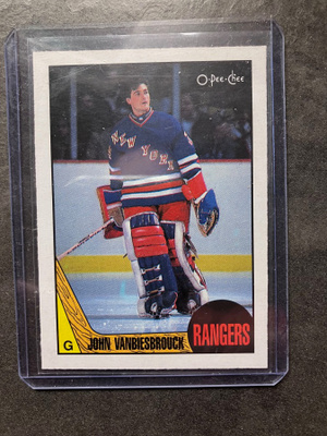 1987-88 OPC HOCKEY #36 JOHN VANBIESBROUCK 2ND YEAR
