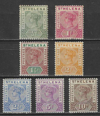 (S0282) SAINT HELENA, 1890-1897 (Victoria). Mi ## 21-27. MH*