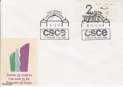 Erikoisleima 9.3-1992 CSCE helsinki Dassault ems lipukkeell