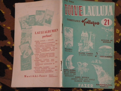 TOIVELAULUJA 21 - 1955 Laulukirja