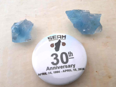 Individuaali selestiini kiteet 79.37 + 59.26 ct Madagaskar