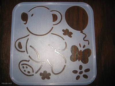 Tupperware piirrustuslevy : Tiwi nalle + ilmapallo