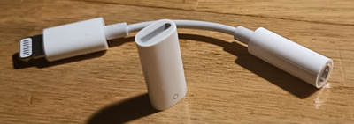 Apple Pencil Lightning sovitin & Lightning-3.5mm Kuulokesov.