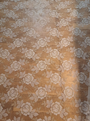 Beige valkoiset pitsi verhot 175x170cm x 4 kpl