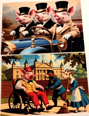 Postikortit "HERRASMIEHET" / 2 kpl -setti