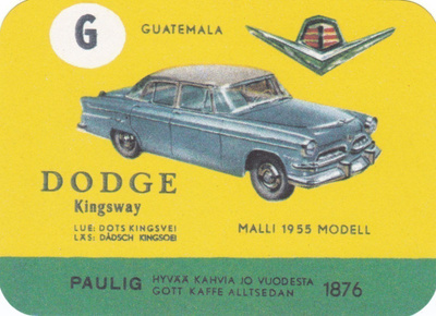 AUTOKORTTI - DODGE KINGSWAY