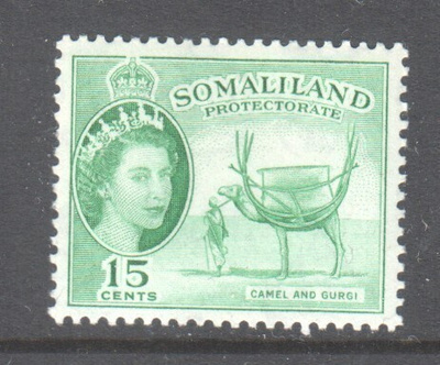 Somaliland protectorate 1953 15 cent.    vanhaa