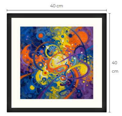 Uusi uniikki abstrakti art print taulu 40 cm x 40 cm