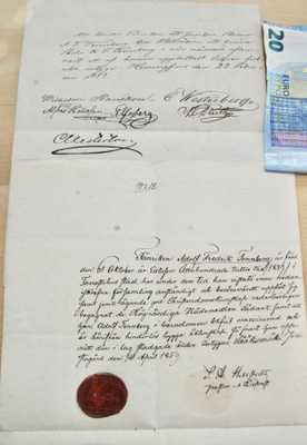 2xVANHA Asiakirja Venäjän Suomalainen Kenraali Tennberg 1858