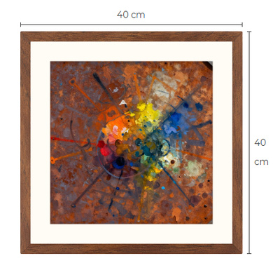 Uusi uniikki Ruoste art print taulu 40 cm x 40 cm