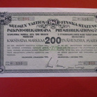 SUOMEN VALTION OBLIKAATIOLAINA 200 MARKKAA 1942 (K15-S95) - pikkukuva 1