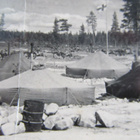 SOTILAKUVA.....Rovajärvi, telttaleiri v. 1950. - pikkukuva 2