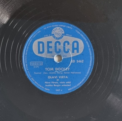 Savikiekko 1959 - Olavi Virta - Decca SD 5462