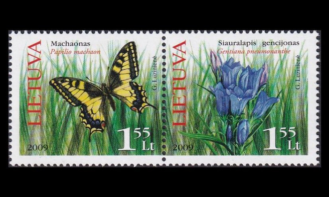 Liettua 1021-2p ** Kukka ja perhonen (2009)