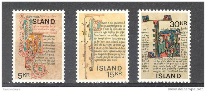 (S1137) ICELAND, 1970 (Icelandic Manuscripts). Mi ## 439-441