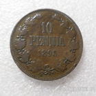 10 PENNIÄ 1895 TASAISESTI PATINOITUNUT , - pikkukuva 1