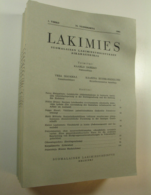Kaarlo (toim.) Sarkko : Lakimies, 79. vuosikerta (1981), ...