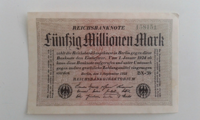 GERMANY 5 MILJ. MARK 1923 KL7  (K15-S47)