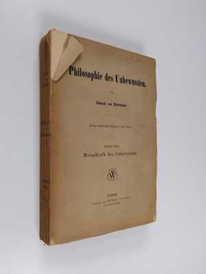 Eduard von Hartmann : Philosophie des Unbewussten, 2. Bd ...