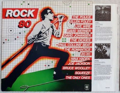 ROCK 80 – kokoelma-LP 1980 uutta aaltoa, CBS- ja A&M-biisejä