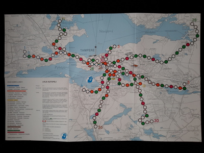 Tampereen linja-auto reitit lautapeli