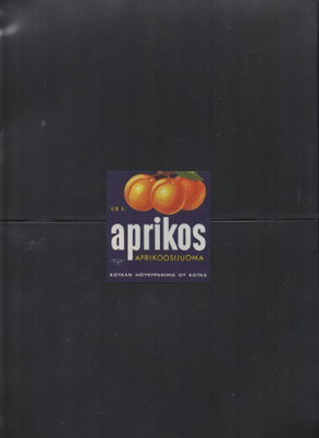 Kotkan Höyrypanimo. Aprikos Aprikoosijuoma. Etiketti