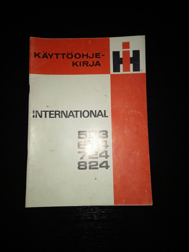 Käyttöohjekirja International 523, 624,724,824