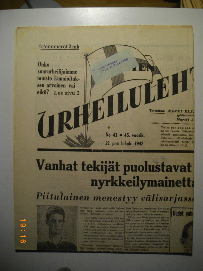 Suomen Urheilulehti Nro 41/1942 (15.3)