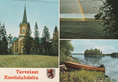 KIRKKOKORTTI - KONTIOLAHDEN PUINEN RISTIKIRKKO - 2