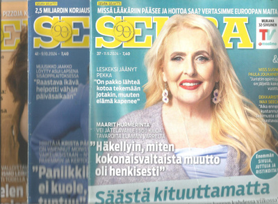 Seuralehtiä 3 kpl pinkka vitosella