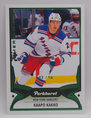2021-22 Upper deck Parkhurst Emerald ice Kaapo Kakko /10