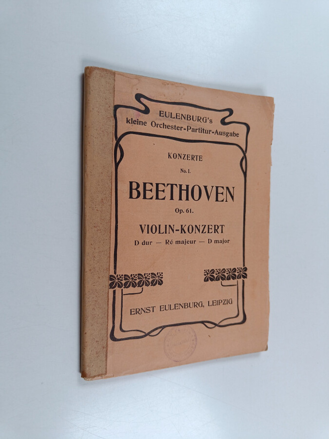 Beethoven Op. 61. Violin-konzert D dur - Re majeur - D ma...